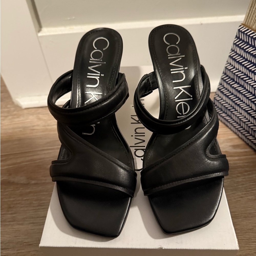 Calvin Klein Black Strappy Heels